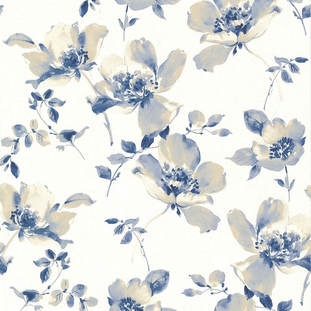 Blue Flowers Wall Paper - HD Wallpaper 