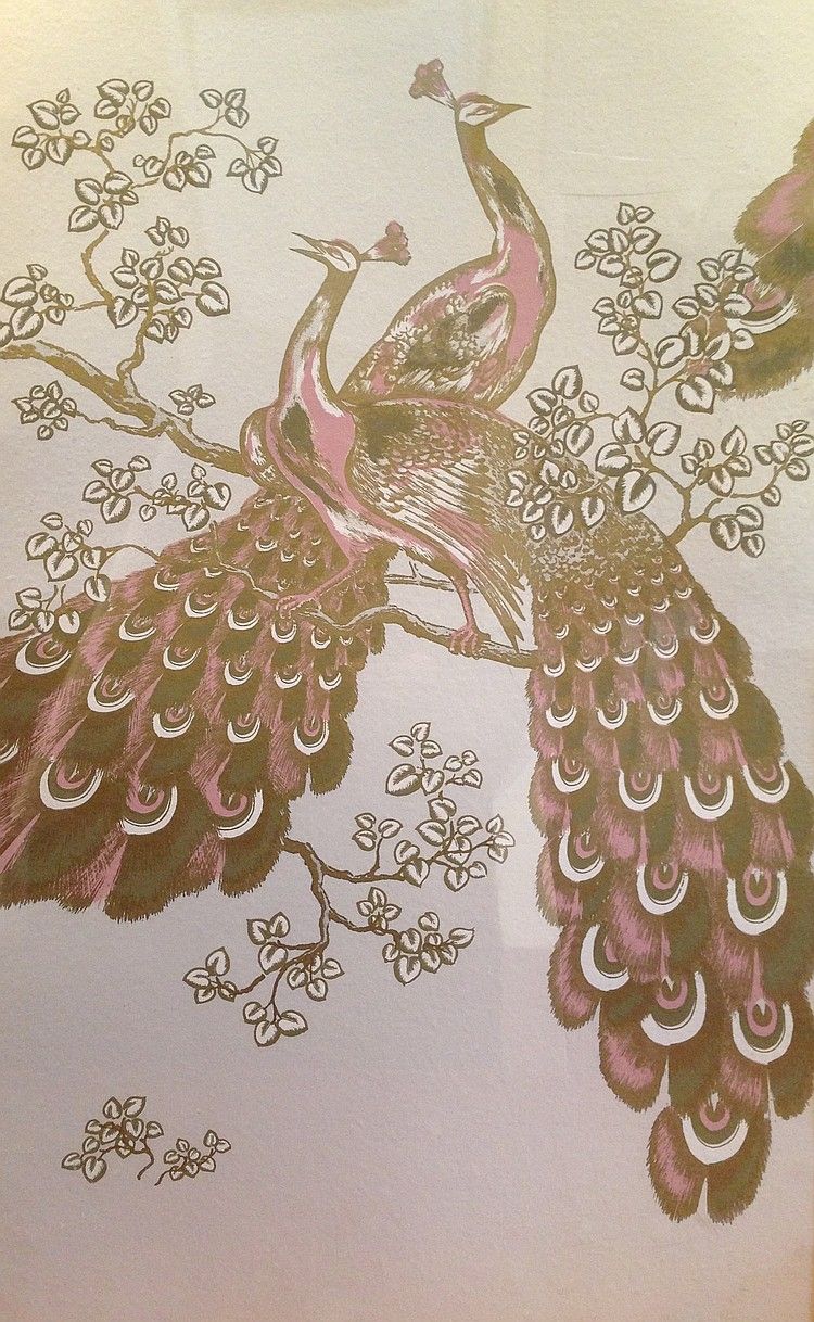 Florence Broadhurst Peacock - HD Wallpaper 