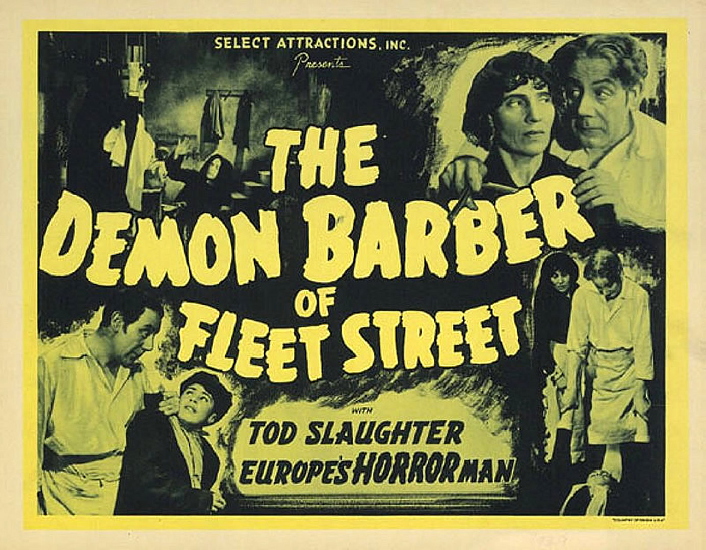 The Demon Barber Of Fleet Street - Movie Poster 1936 Sweeney Todd - HD Wallpaper 