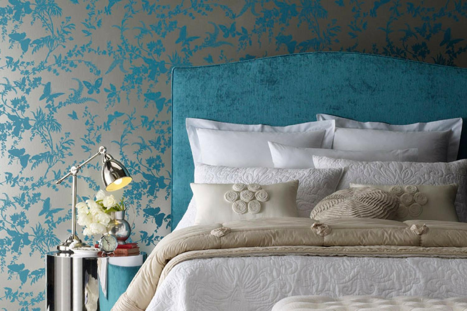 Florence Broadhurst Wallpaper - Turquoise Wallpaper Bedroom - HD Wallpaper 