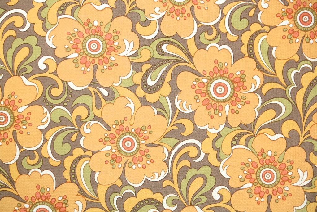 70s Wallpaper Green Brown - HD Wallpaper 