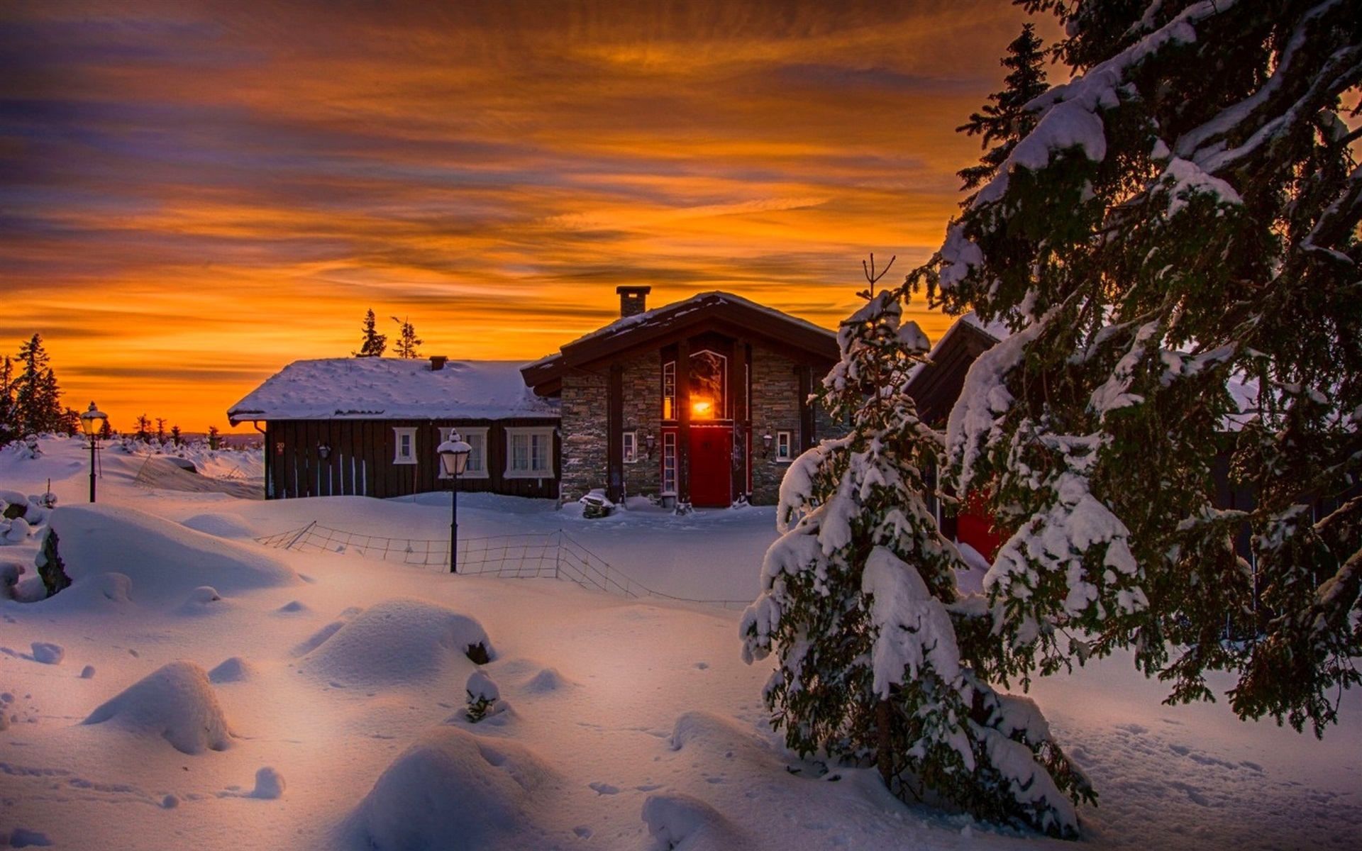 Most Beautiful Winter House - HD Wallpaper 