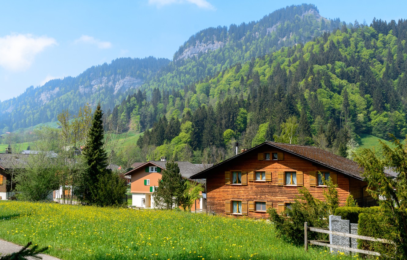 Photo Wallpaper Nature, Home, Switzerland, Landscape, - Mount Scenery - HD Wallpaper 