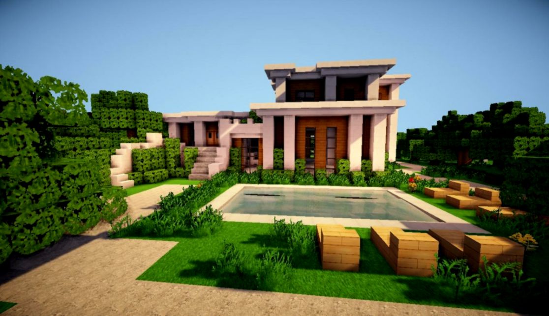 Epic Minecraft House - HD Wallpaper 