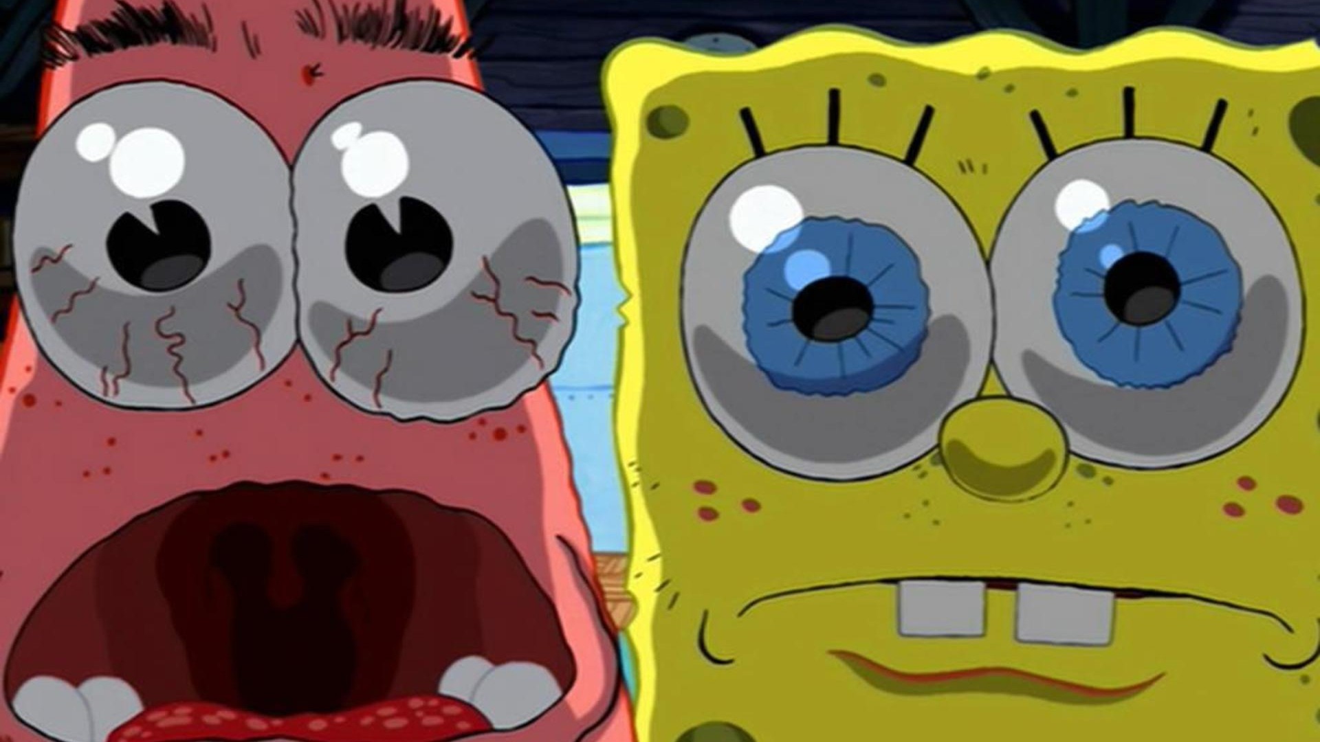 Close Up Face Patrick And Spongebob Wallpaper - Spongebob Desktop Background - HD Wallpaper 