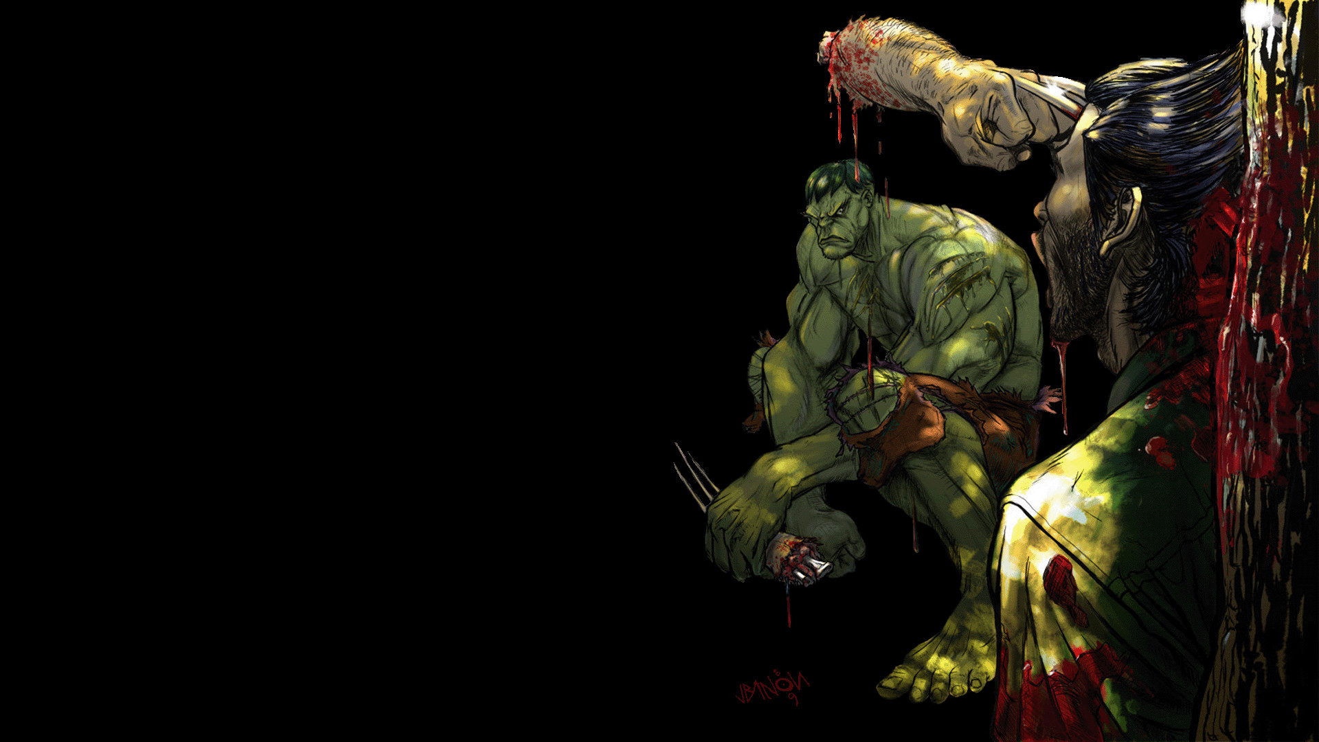 Wolverine Vs Hulk Wallpaper Hd - HD Wallpaper 