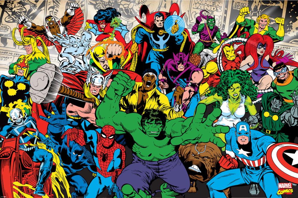 Marvel Characters In One - HD Wallpaper 