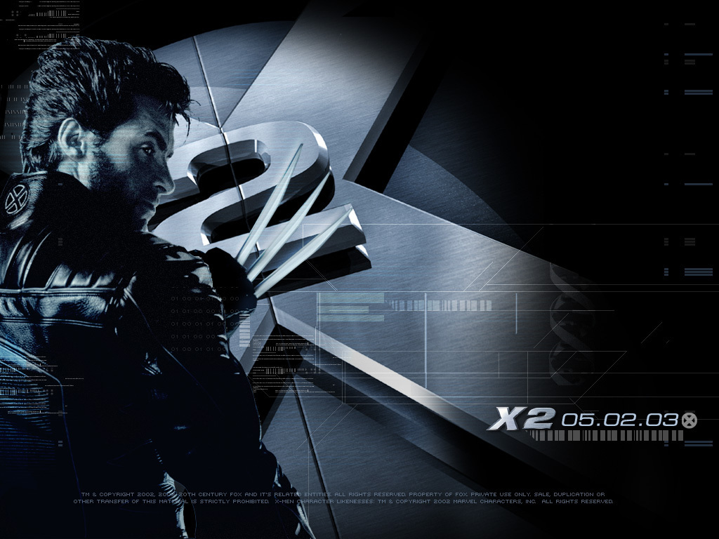Wolverine Hugh Jackman X2wallpaper - X Men 2 Poster Jean Grey - HD Wallpaper 