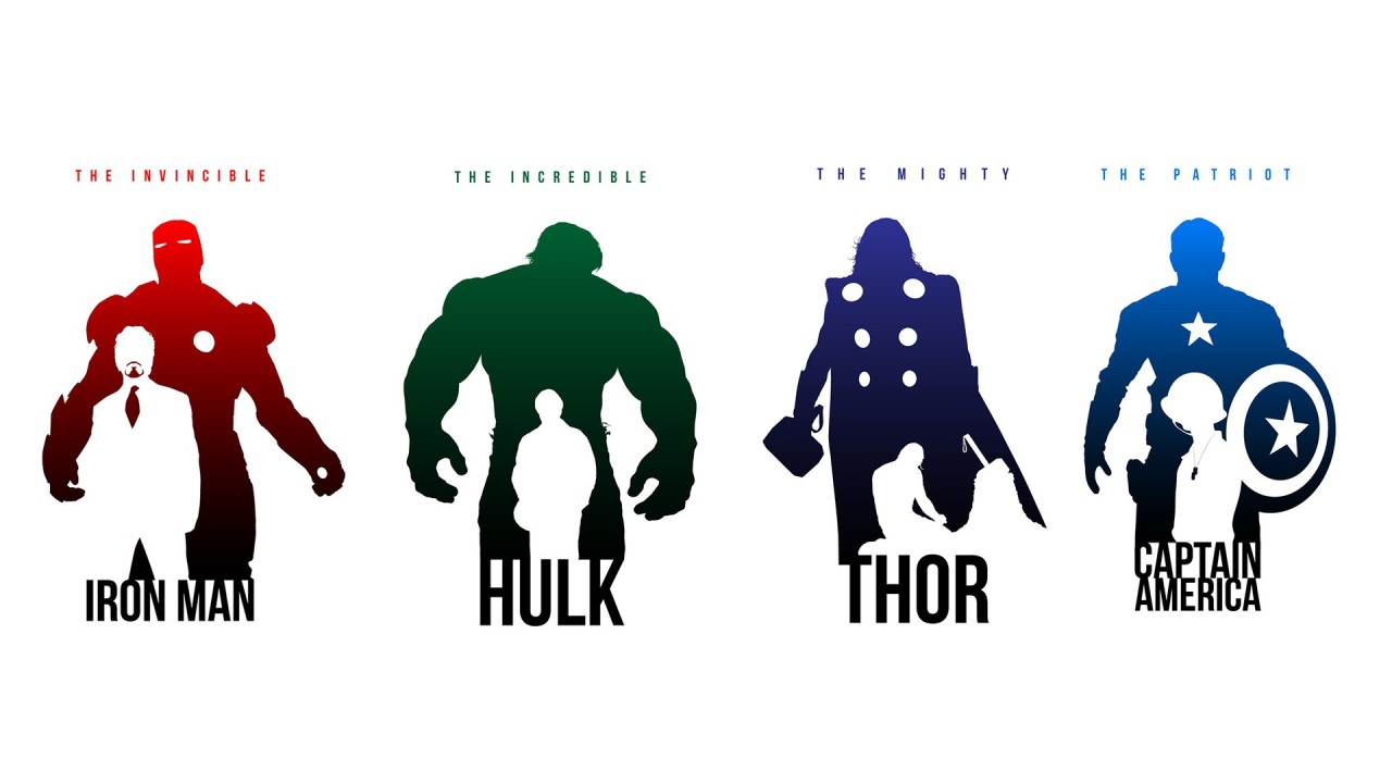 Marvel Silhouette - HD Wallpaper 