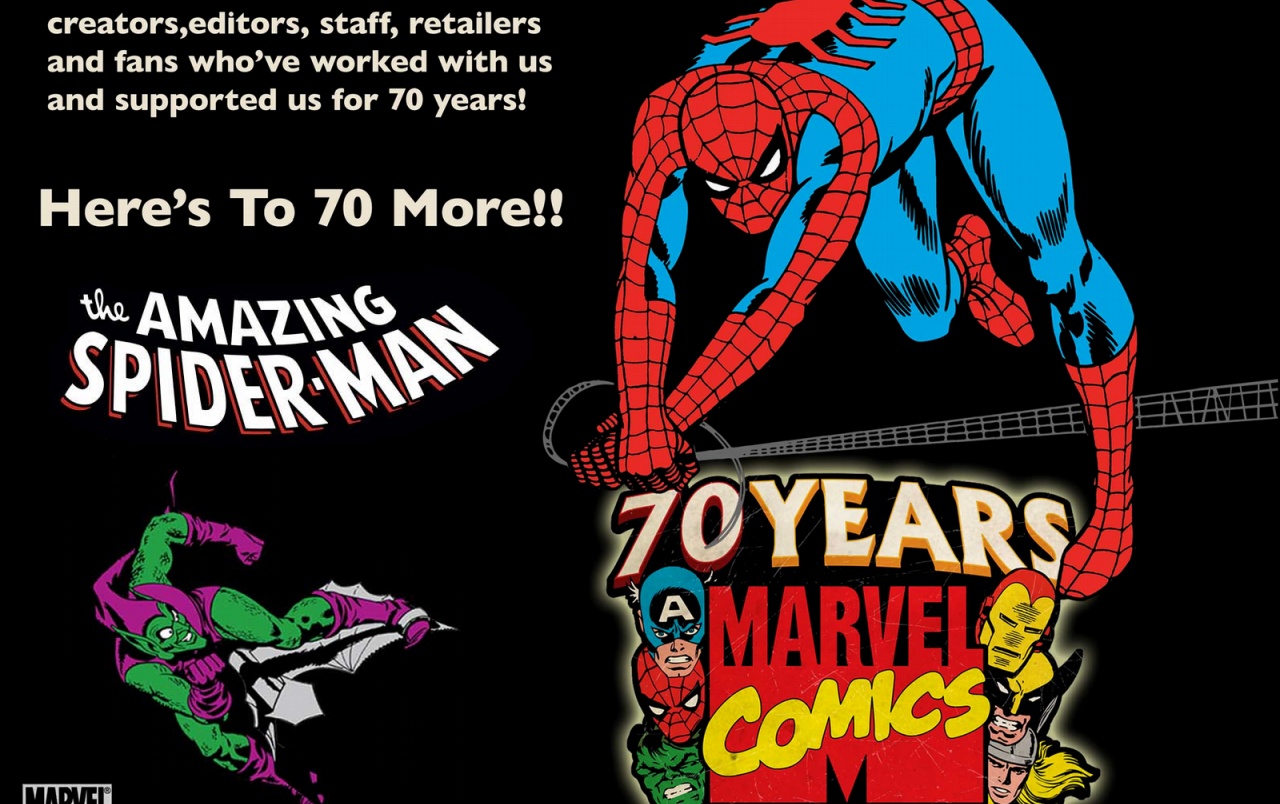 Marvel Comics Wallpapers - 70 Years Of Marvel Comics - HD Wallpaper 