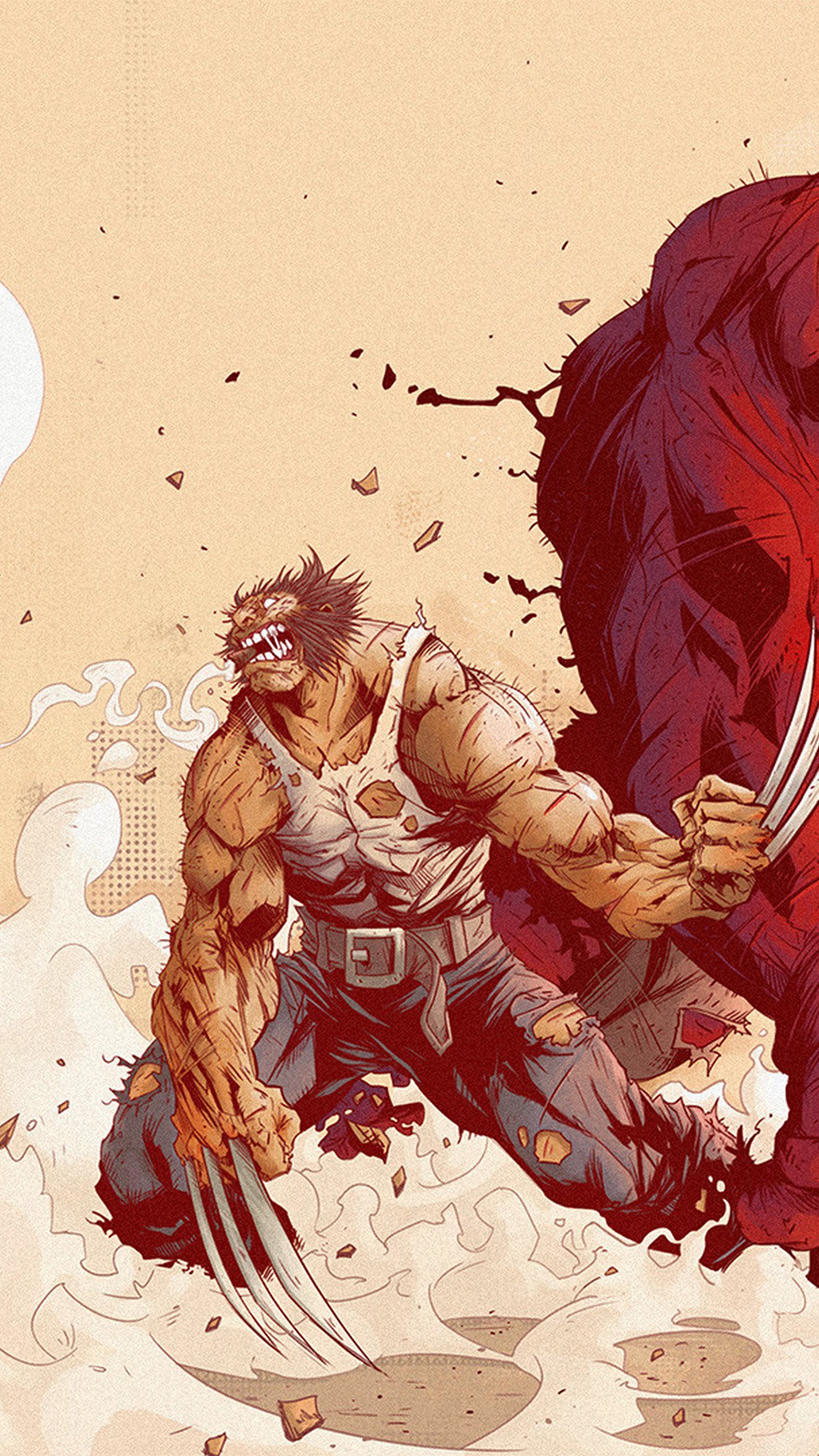 Wolverine Anime Tonton Revolver Illustration Art Android - Wolverine  Animated Wallpaper Hd - 1242x2208 Wallpaper 