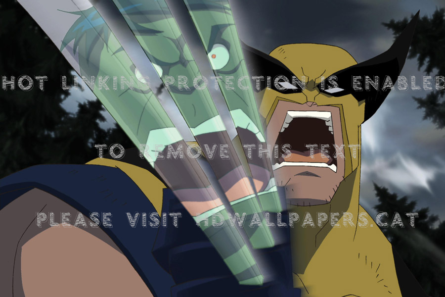 Wolverine With The Hulk Reflection Claws 3d - Hugh Jackman Wolverine Vs Hulk - HD Wallpaper 