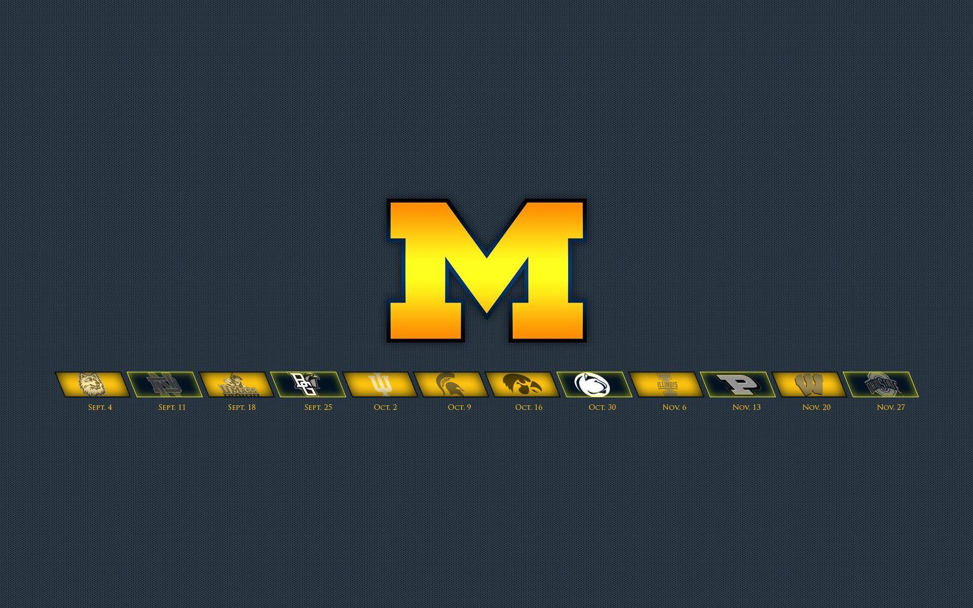 Michigan Wolverines College Football Wallpaper - Graphic Design - HD Wallpaper 