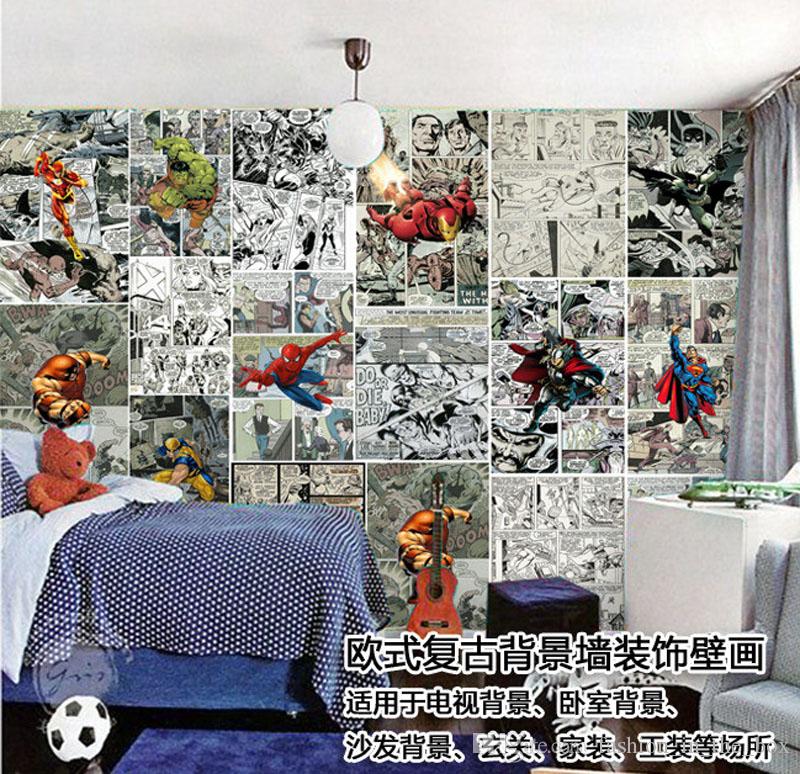 Marvel Comics Carta Da Parati Carta Da Parati Carta - Marvel Wallpaper Bedroom - HD Wallpaper 