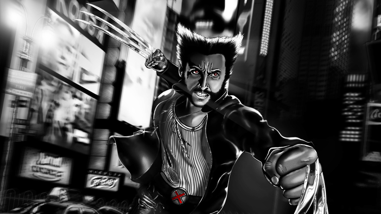 Wolverine Black And White Suit - HD Wallpaper 