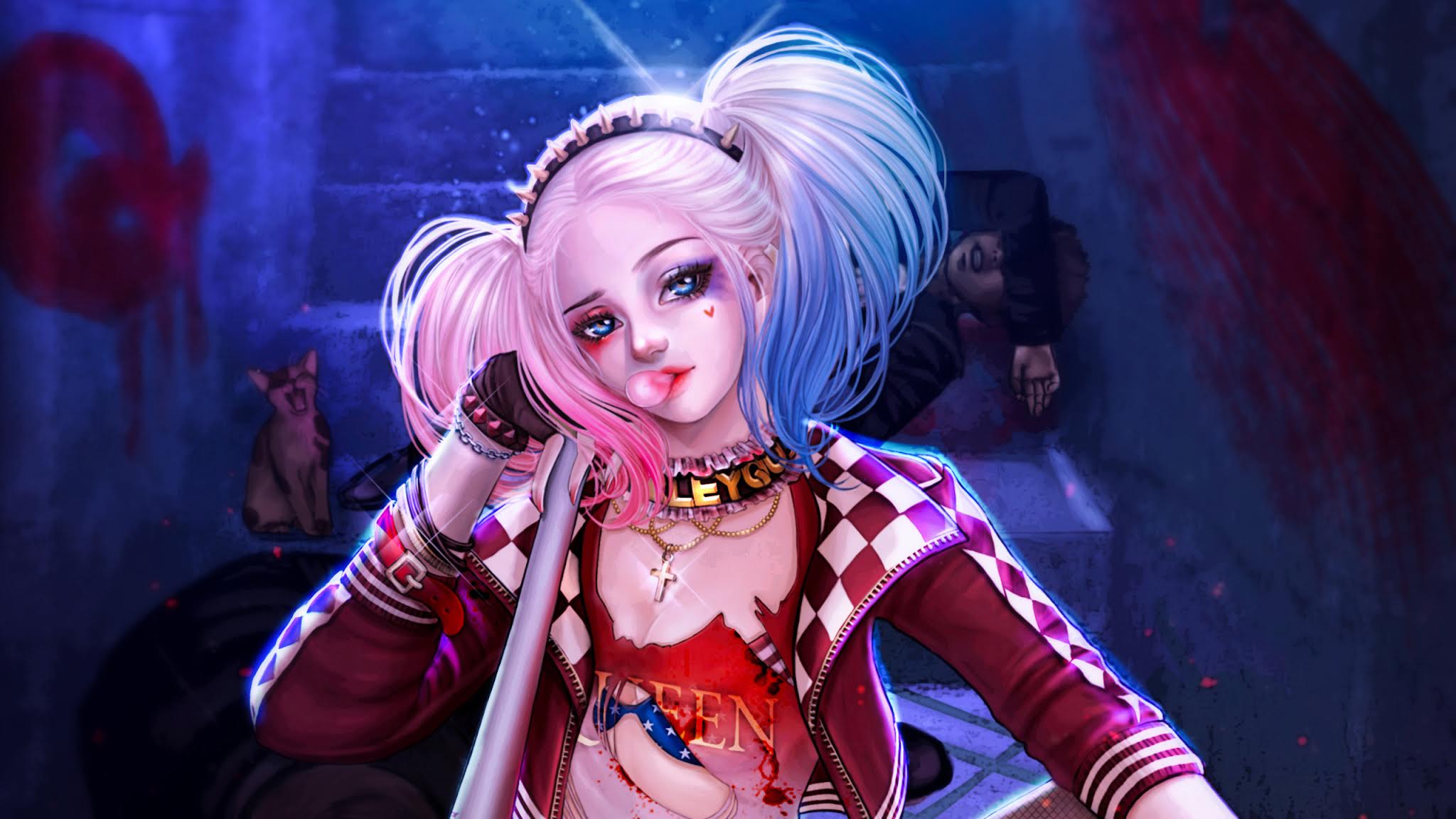 Artwork Harley Quinn Wallpaper - Harley Quinn 4k Hd - HD Wallpaper 