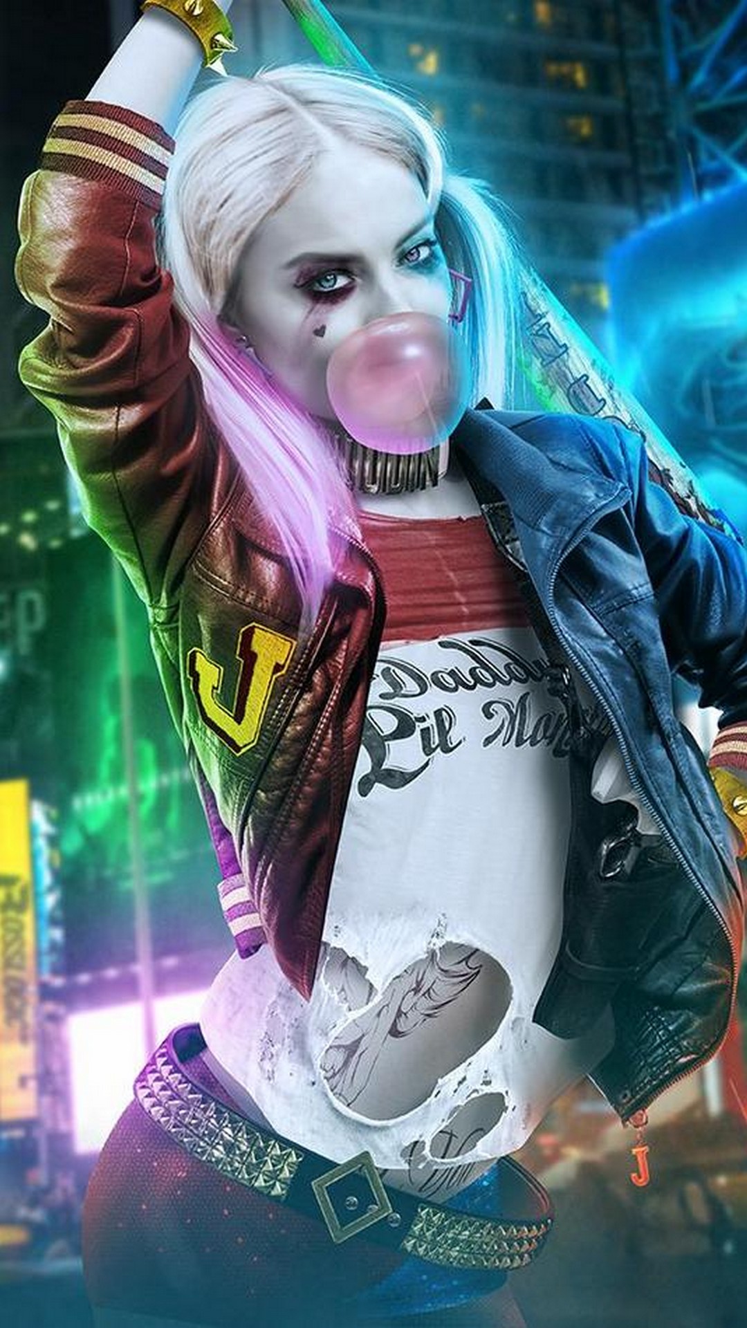 Harley Quinn Shirt Wallpaper Iphone With Image Resolution - HD Wallpaper 