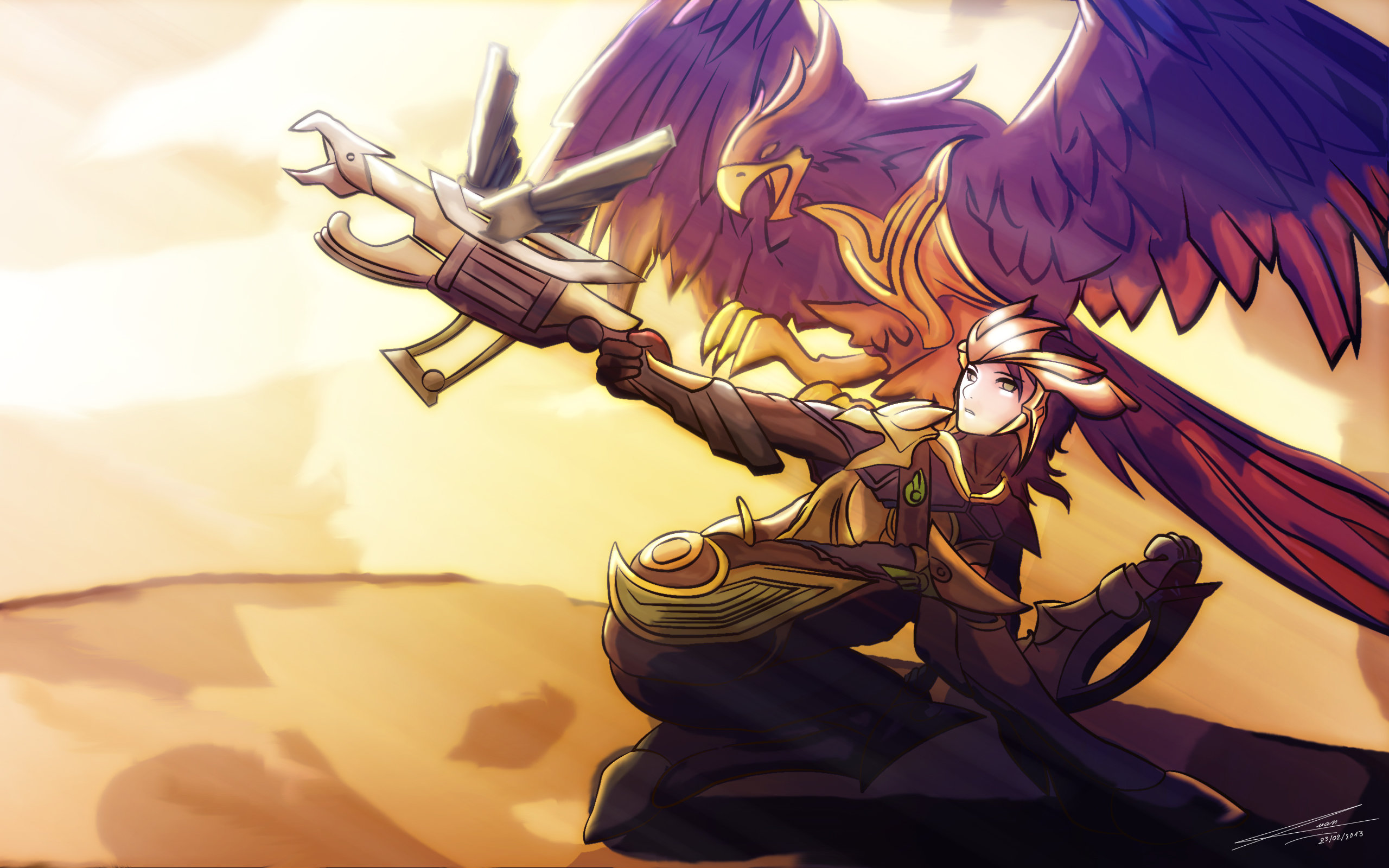Free Download Quinn Background Id - League Of Legends Quinn Art - HD Wallpaper 