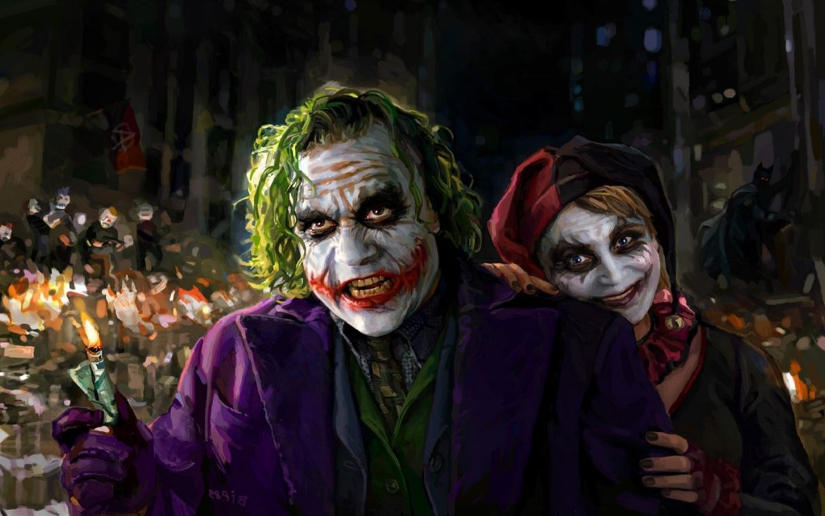 Harley Quinn, Joker, Dc Comics, Artwork, Batman Wallpapers - Joker And Harley Quinn Art - HD Wallpaper 