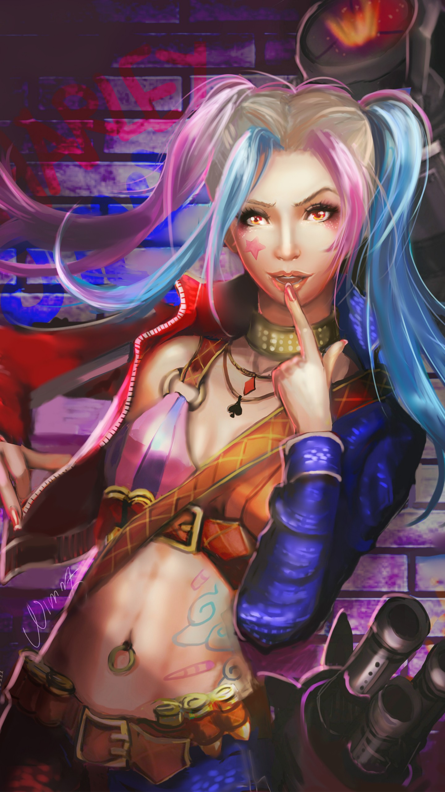 Harley Quinn League Of Legends Jinx - HD Wallpaper 