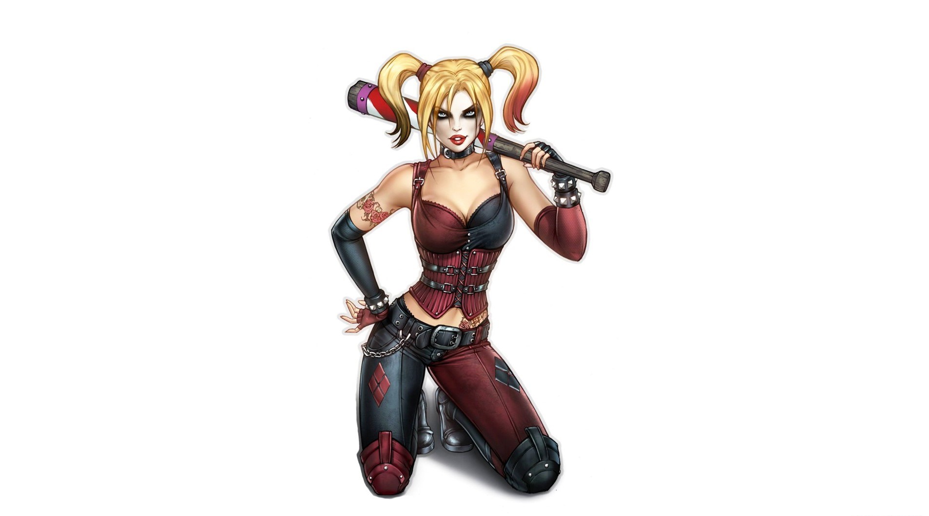 Arkham Harley Quinn Tattoo - HD Wallpaper 