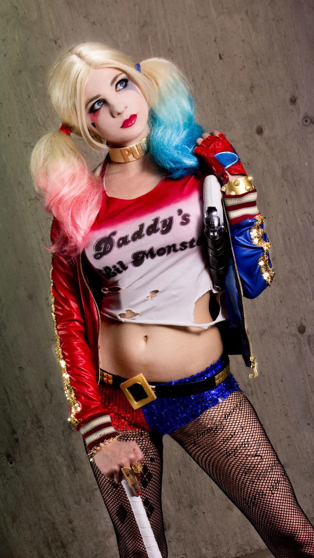Wallpapers Harley Quinn - Slutty Cosplay Girl Adult Wallpaper Hd - HD Wallpaper 