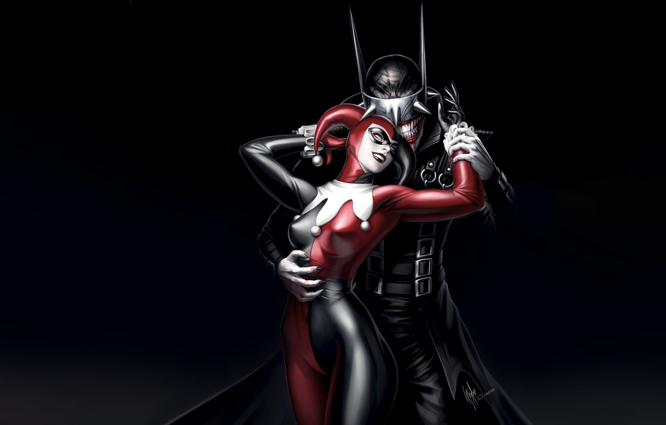 Photo Wallpaper Girl, Figure, Girl, Classic, Art, Batman, - Harley Quinn Warren Louw - HD Wallpaper 