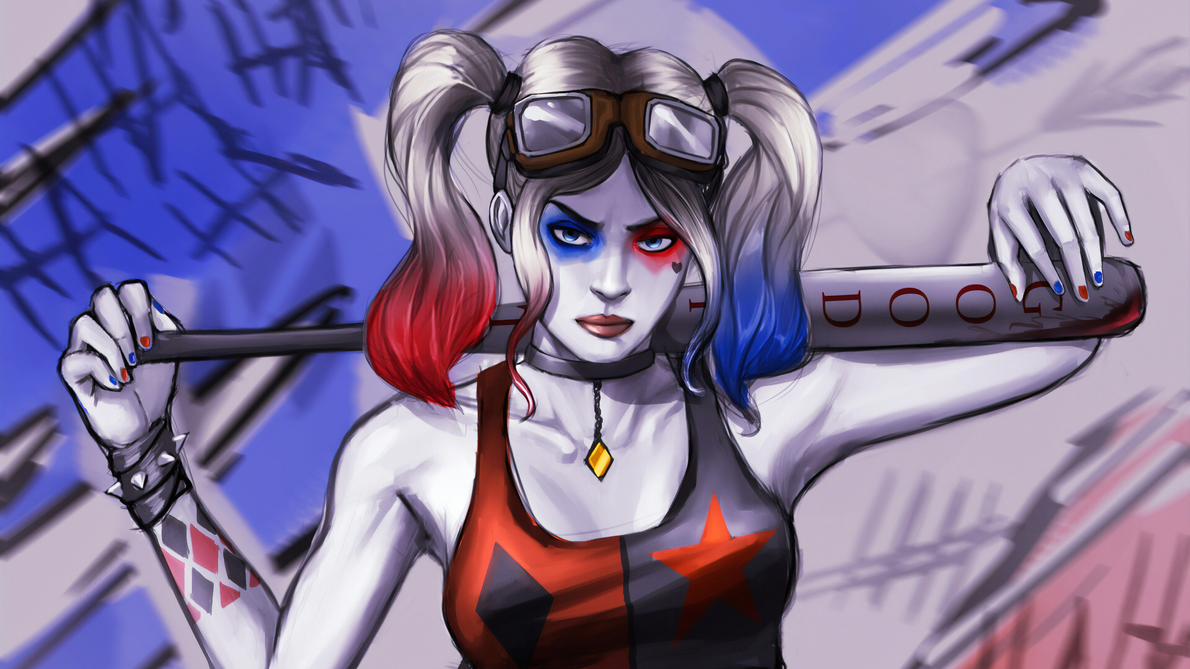 Harley Quinn Sketch Arts - Harley Quinn Art - HD Wallpaper 