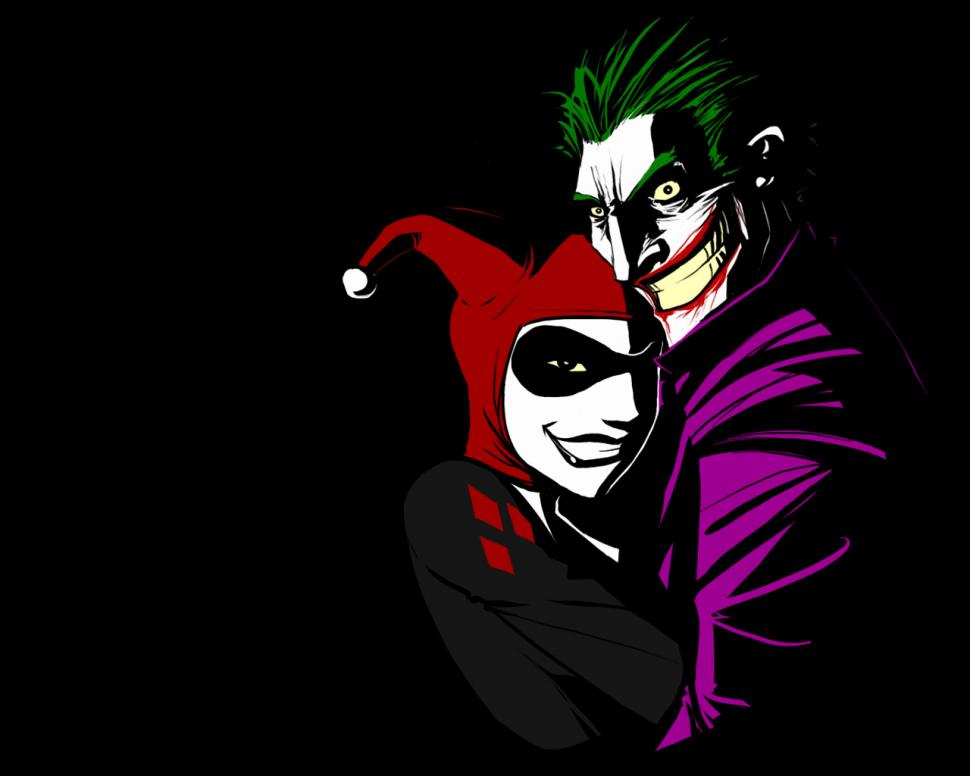 Joker Batman Harley Quinn Black Hd Wallpaper,cartoon/comic - HD Wallpaper 