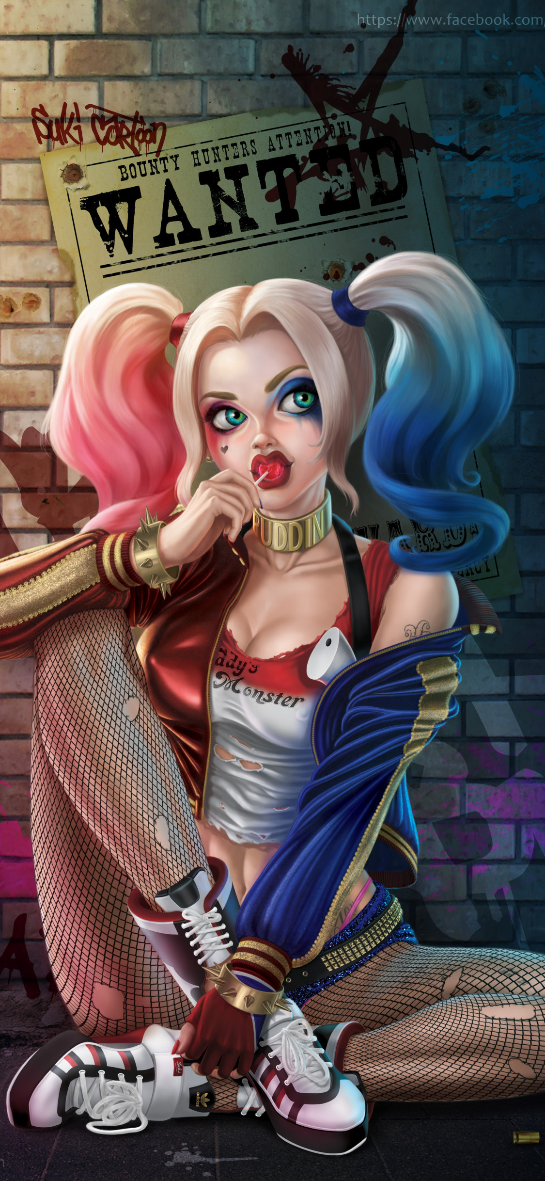 Fan Art Harley Quinn Cartoon - HD Wallpaper 