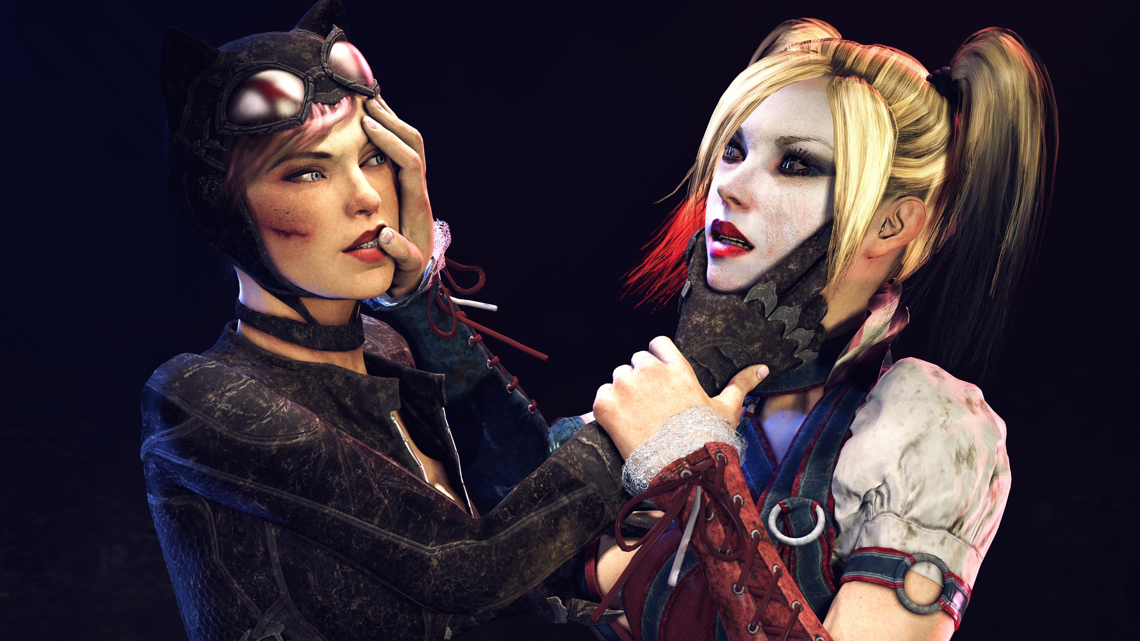 Arkham Knight, Harley Quinn, Catwoman Wallpapers Hd - Halloween Costume - HD Wallpaper 
