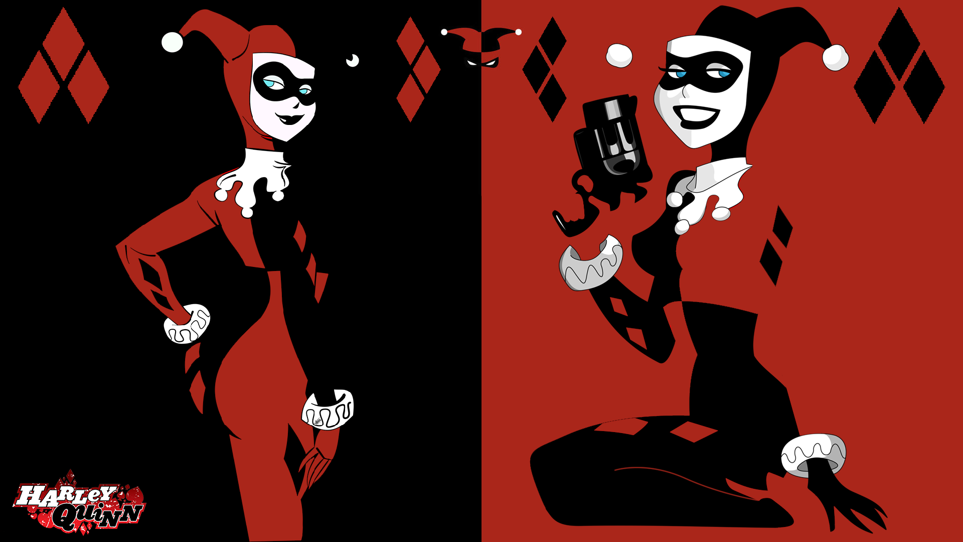 Original Harley Quinn Background - HD Wallpaper 
