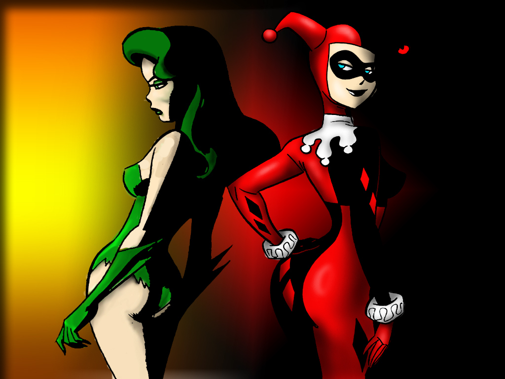 Poison Ivy And Harley Quinn - Harley Quinn Poison Ivy Original - HD Wallpaper 