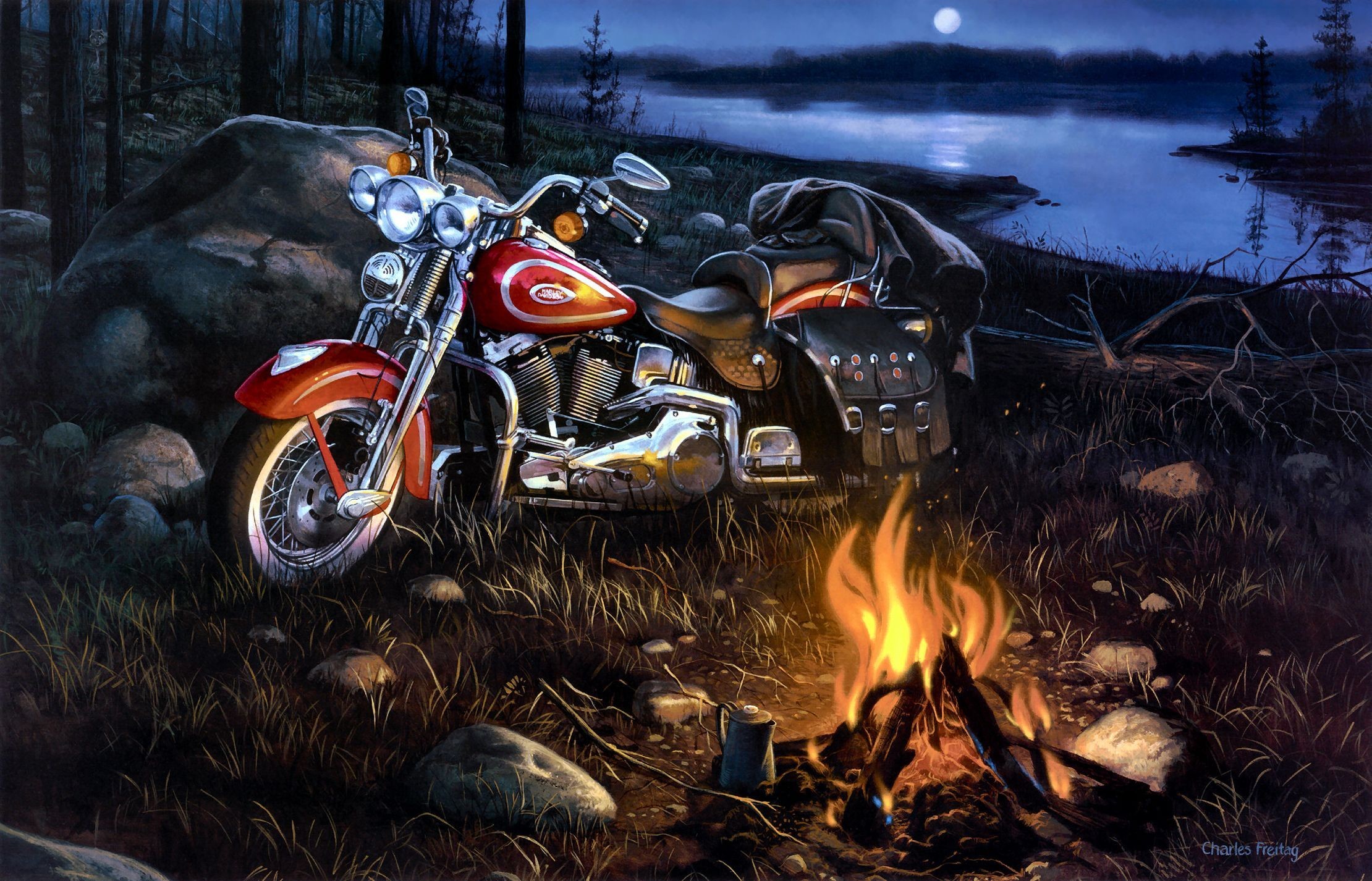 2220x1426, Harley Davidson Wallpaper Hd 
 Data Id 320621 - Paisajes Harley Davidson - HD Wallpaper 