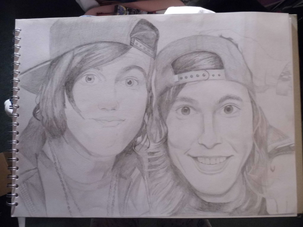 Kellin Quinn Drawing Picture - Kellin Quinn And Vic Fuentes Art - HD Wallpaper 