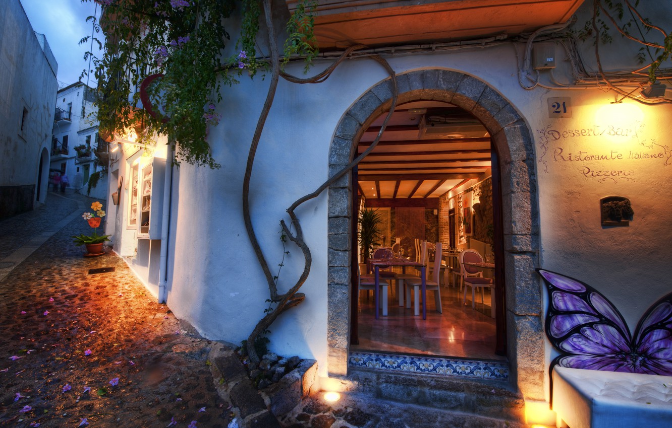 Photo Wallpaper The City, Island, Spain, Ibiza, Spain, - Ibiza - HD Wallpaper 