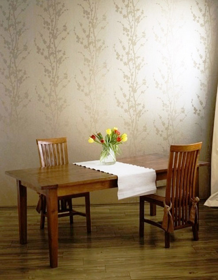 Sage Gold Glass Bead Wallpaper, R1926 - Kitchen & Dining Room Table - HD Wallpaper 