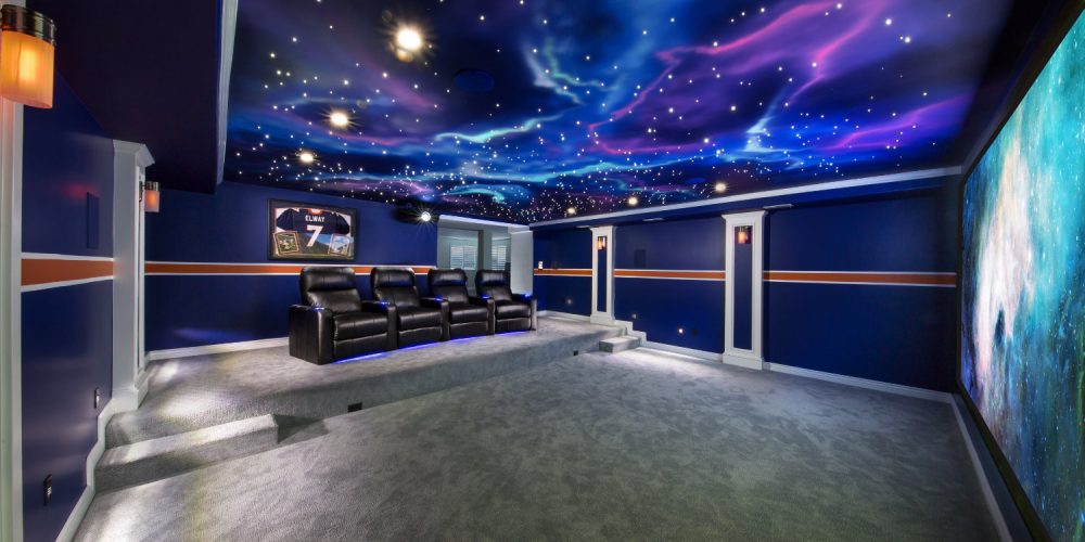 Space Inspired Home Theater - HD Wallpaper 