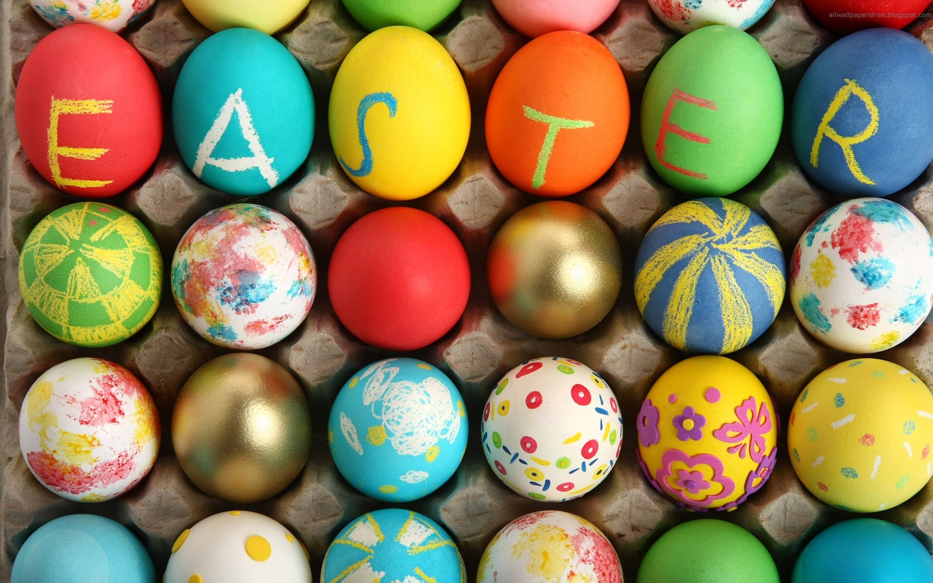 Wallpaper Colorful Easter Egg - Happy Easter Colorful Eggs - HD Wallpaper 