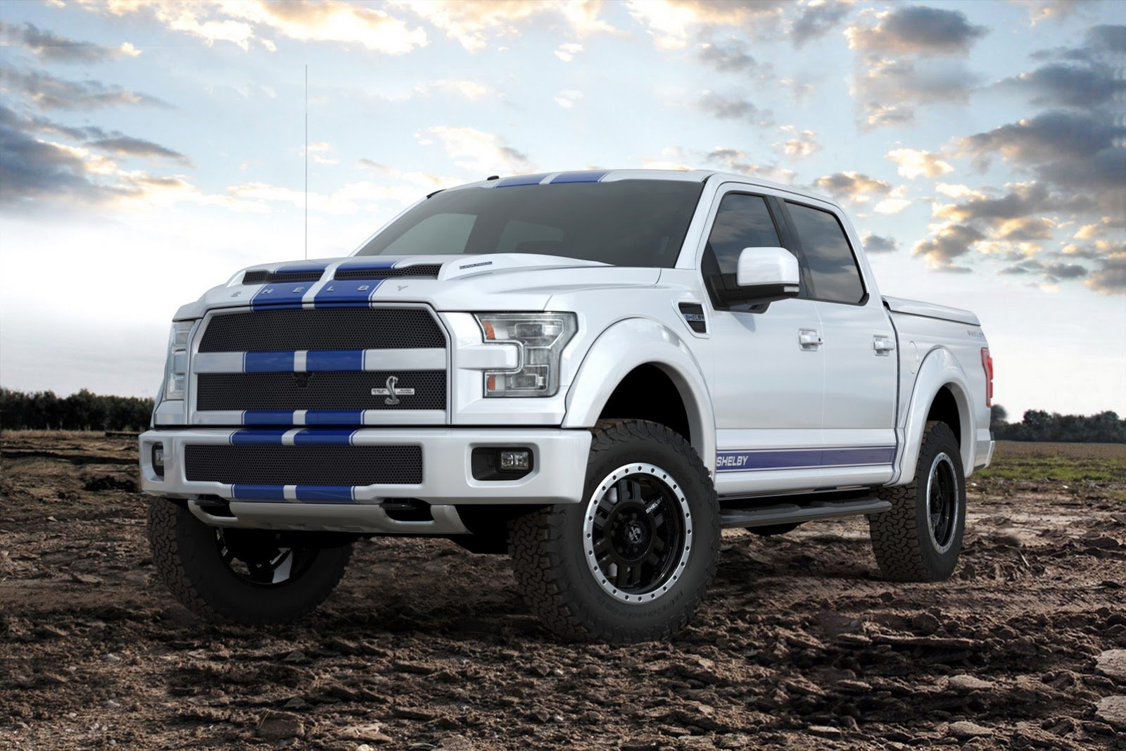 Lifted Blue Ford F150 Wallpaper