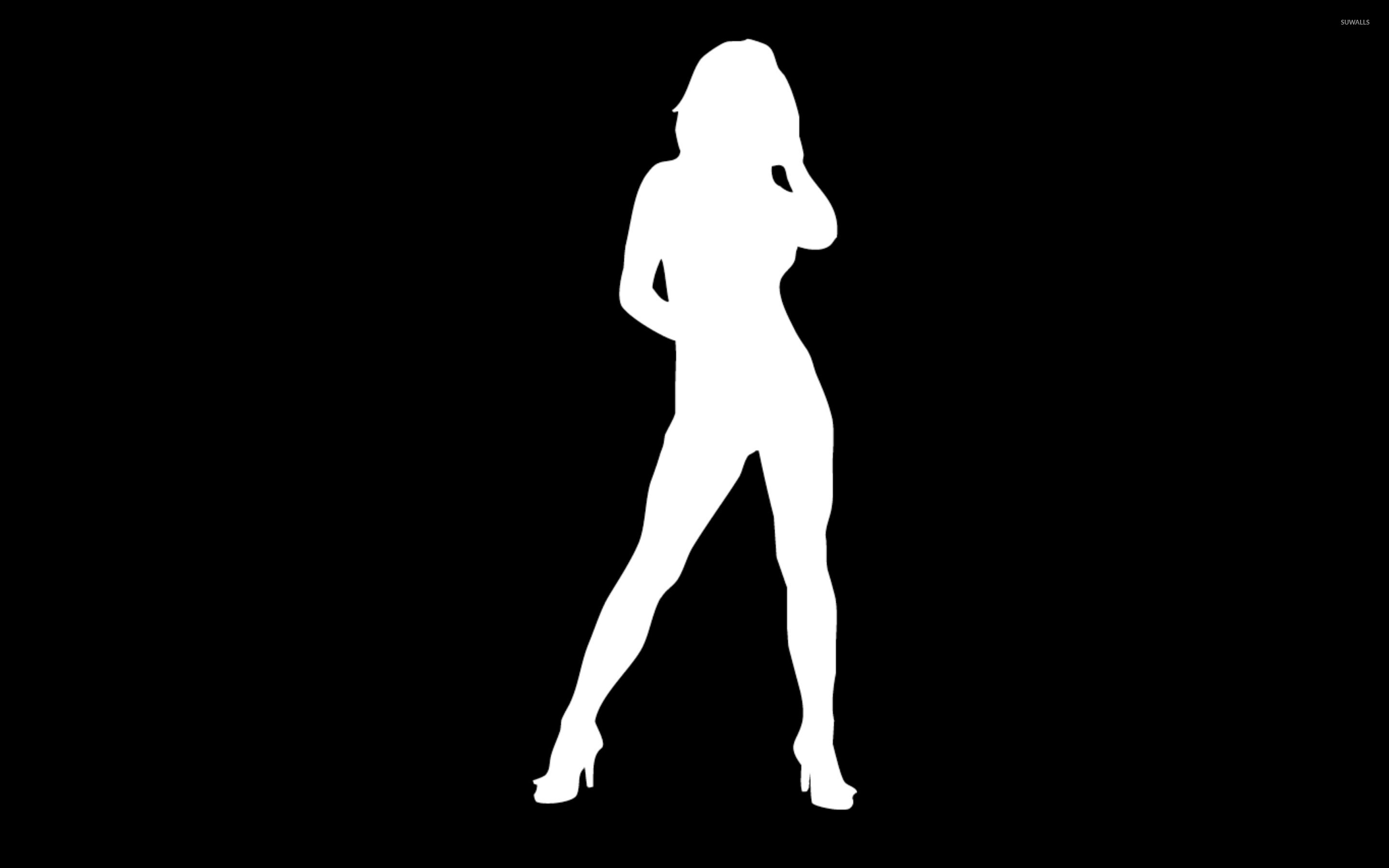 High Heel Women Silhouette - HD Wallpaper 
