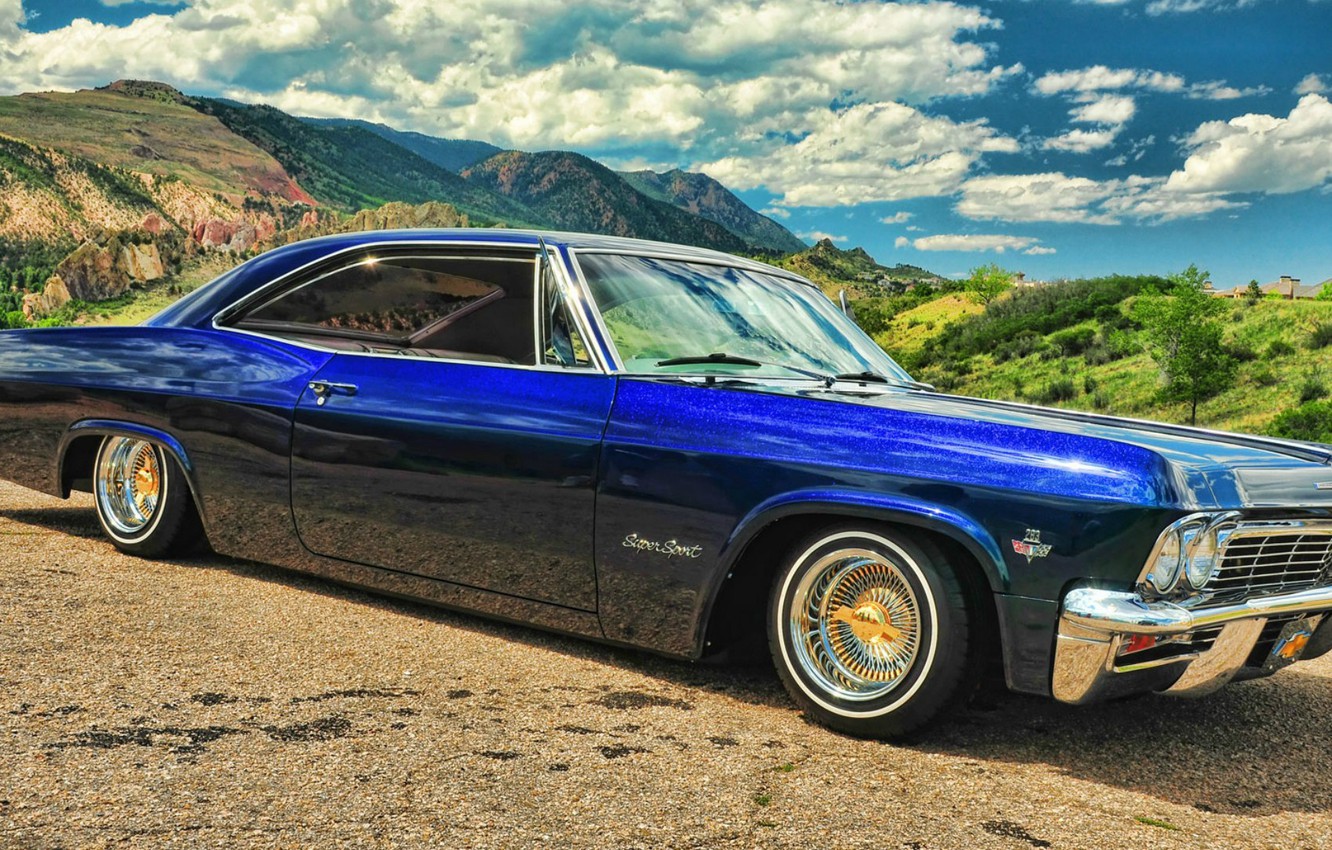 Chevrolet Impala Blue Lowrider - HD Wallpaper 