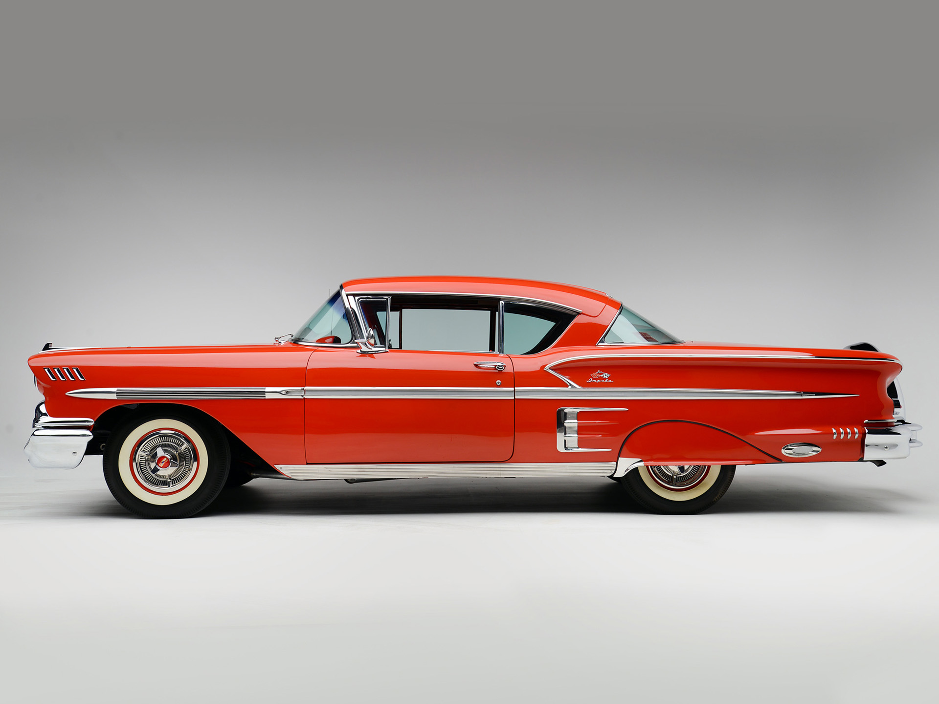 1958 Chevy Impala Sport Coupe - HD Wallpaper 