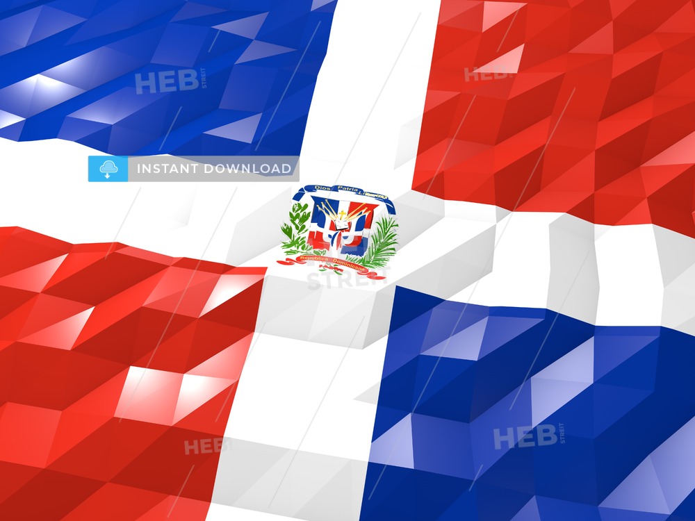 Flag Of Dominican Republic 3d Wallpaper Illustration - Bandeira Da Republica Dominicana - HD Wallpaper 