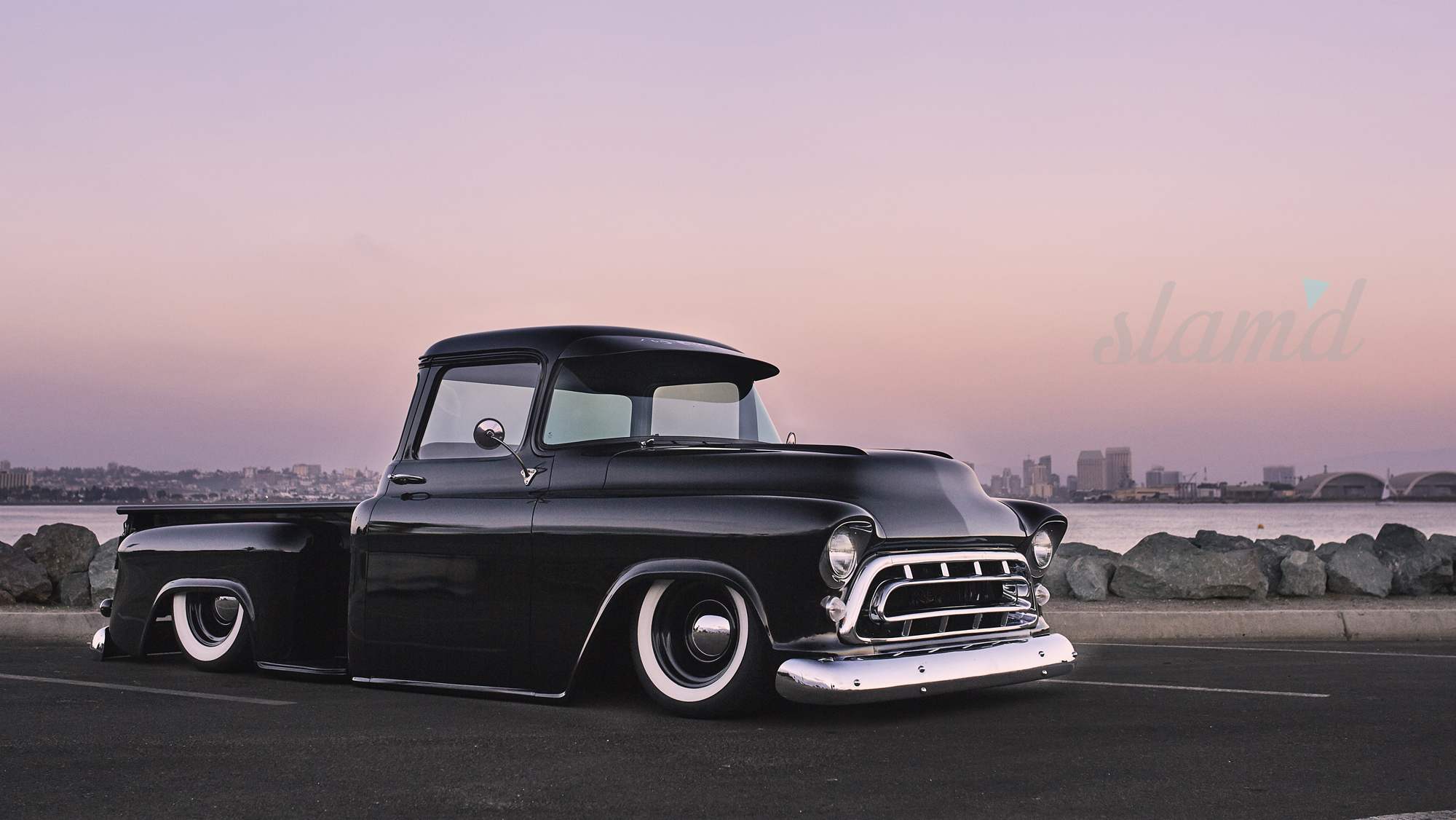 55 Chevy Pickup - HD Wallpaper 