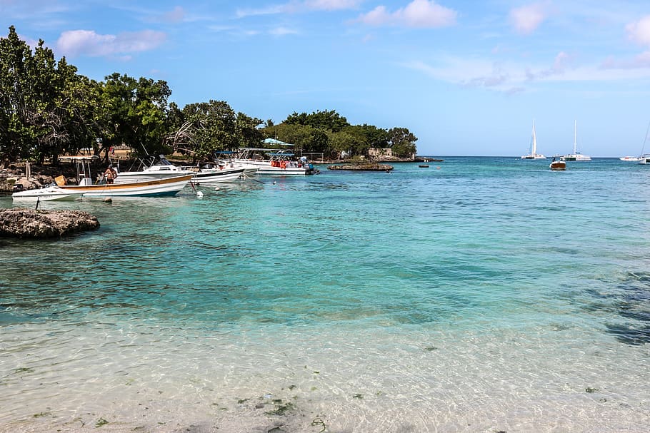 Dominican Republic, Punta Cana, Nice, Water, Turquoise, - Sea - HD Wallpaper 