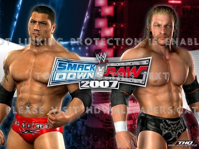 Hhh Batista Wwe Wrestlers Smack Down Raw - Wwe Smackdown Vs Raw - HD Wallpaper 
