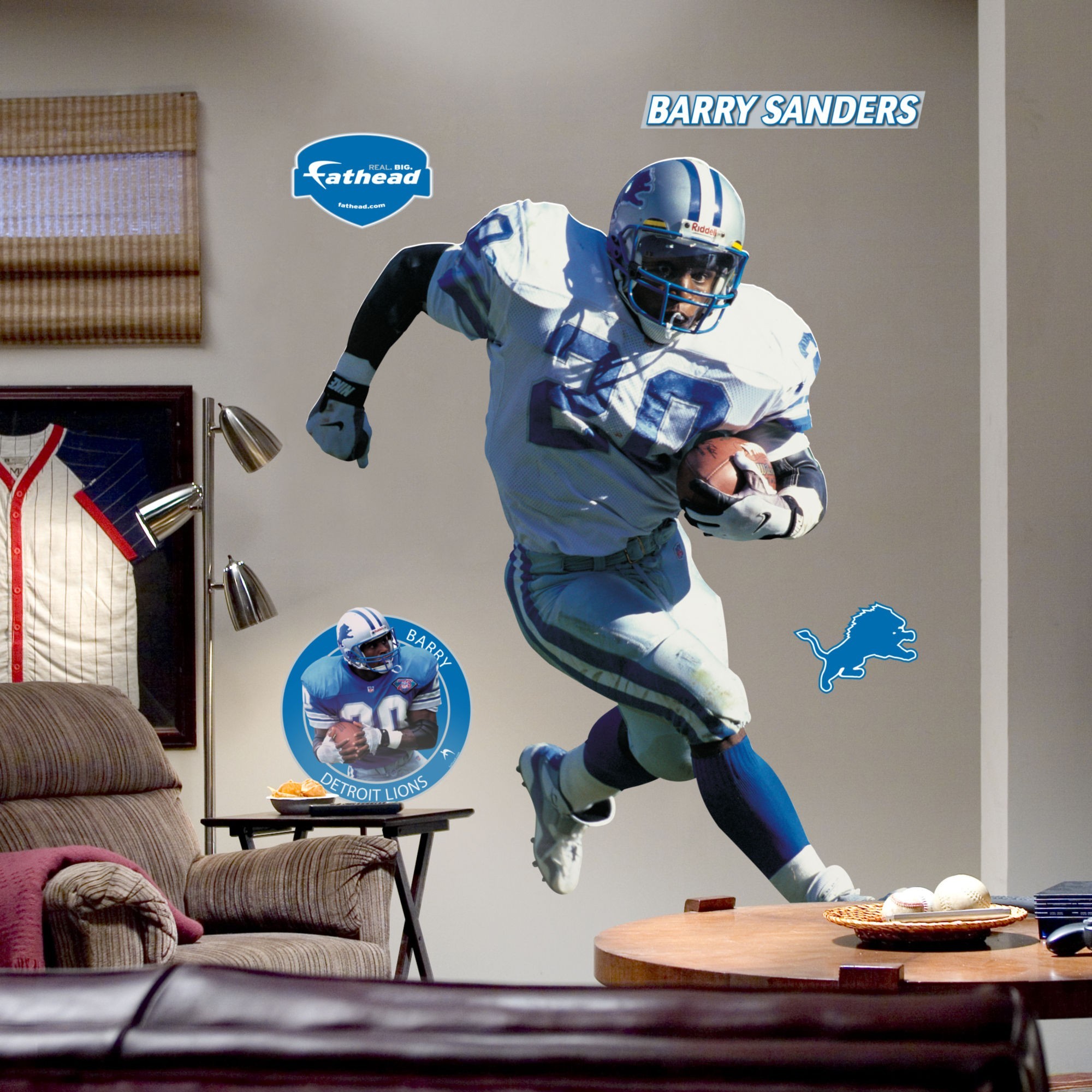 Barry Sanders Wallpapers Wallpapersafari 
 Data Src - New York Mets Wall Decals - HD Wallpaper 