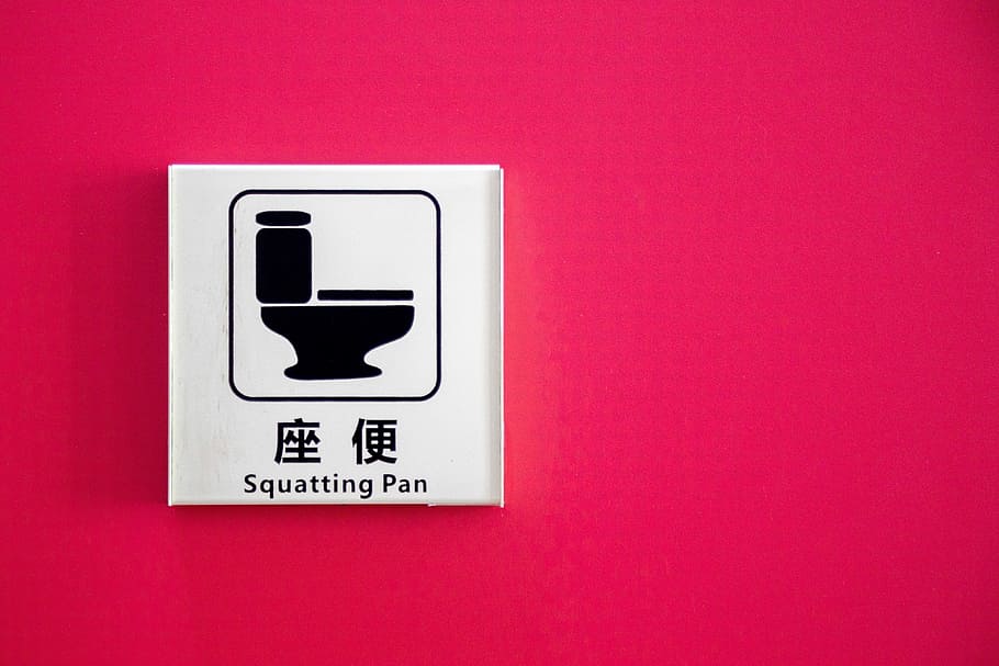 Chinese, Toilet, Sign, Red, Door, Symbol, Communication, - HD Wallpaper 