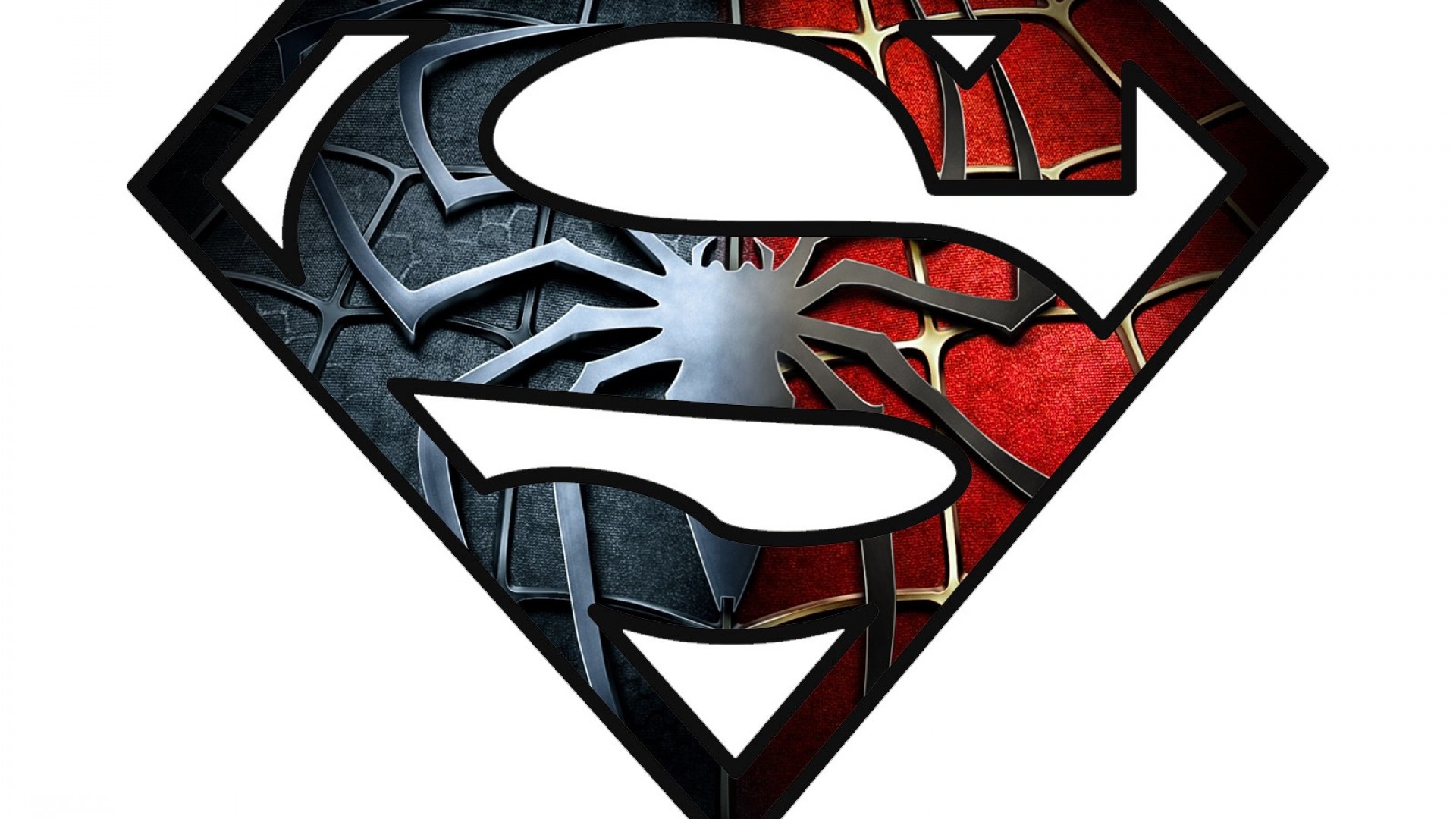 Superman Logo Wallpaper - Superman Vs Spiderman Logo - 1920x1080 Wallpaper  
